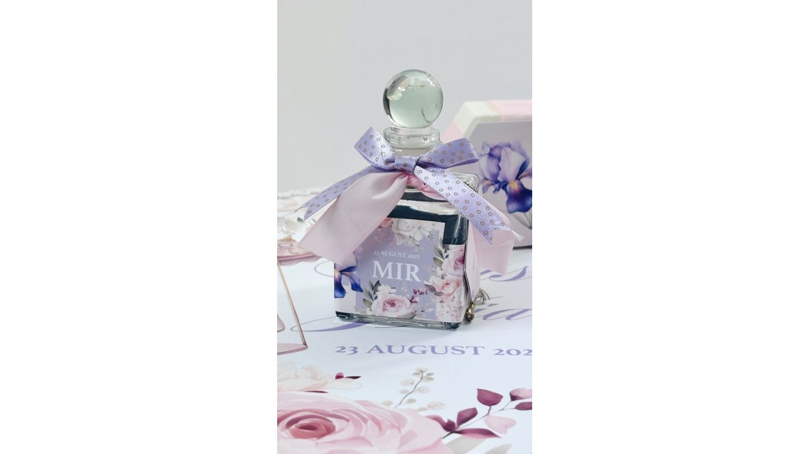 Trusou botez cu carusel și flori de iris în lila și roz prăfuit – „Caruselul Magic” 11